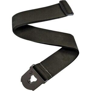 Planet Lock Guitar Strap Adjustable Polypropylene Black Secure Fit Universal